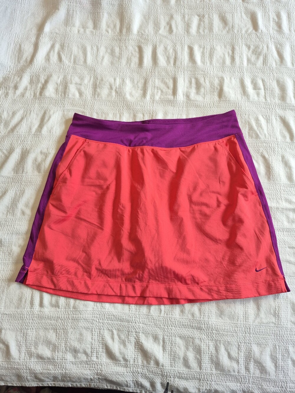 Nike Golf women's Large coral & purple skirt with modesty shorts VVGUC